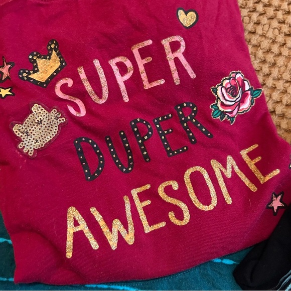 Old Navy Kids Long Sleeve Tees BUNDLE large  - White, Black, Red, Teal - Picture 8 of 8